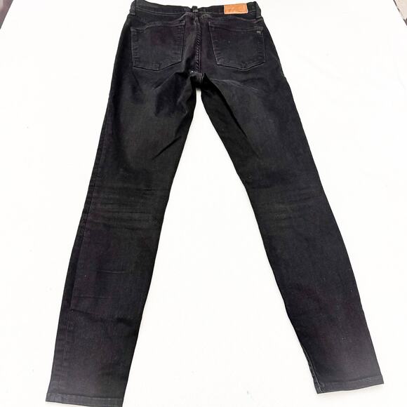 Madewell 9" High-Rise Skinny Black Denim Zip Fly Jeans Size 28T - Picture 3 of 8